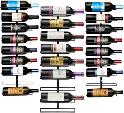 Sorbus Wall Mounted Wine Rack, Metal Bottle Rack (9 Bottle, 1 Pack)