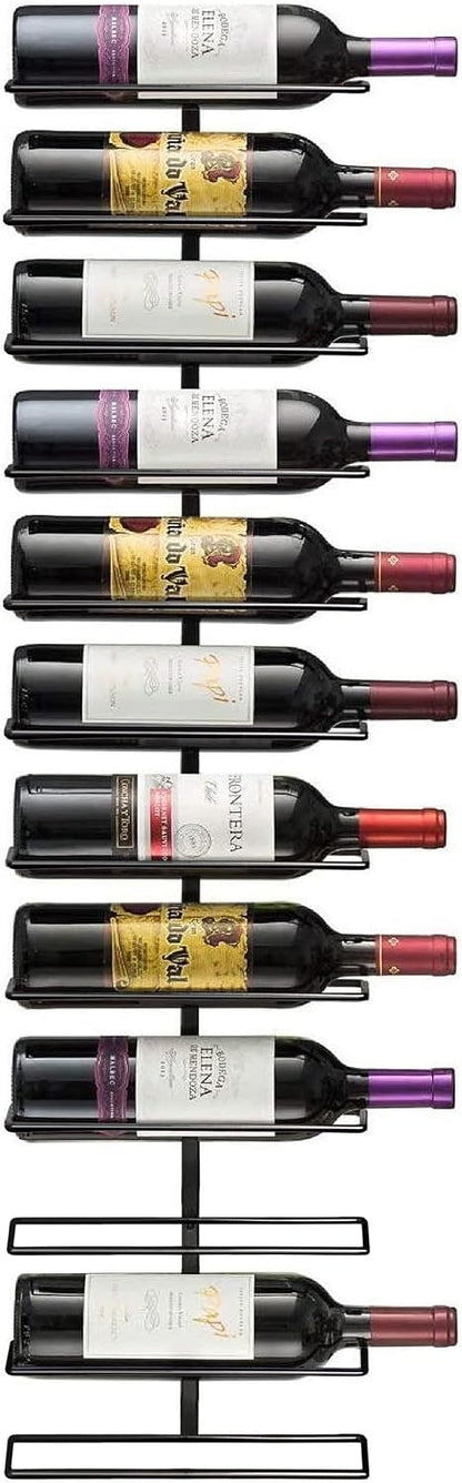 Sorbus Wall Mounted Wine Rack, Metal Bottle Rack (9 Bottle, 1 Pack)