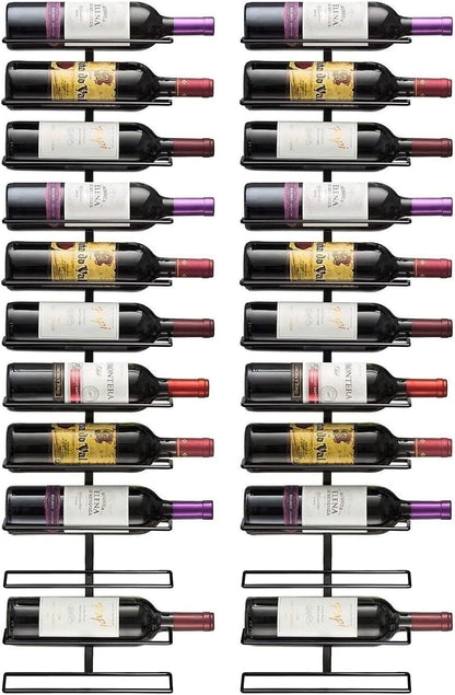 Sorbus Wall Mounted Wine Rack, Metal Bottle Rack (9 Bottle, 1 Pack)
