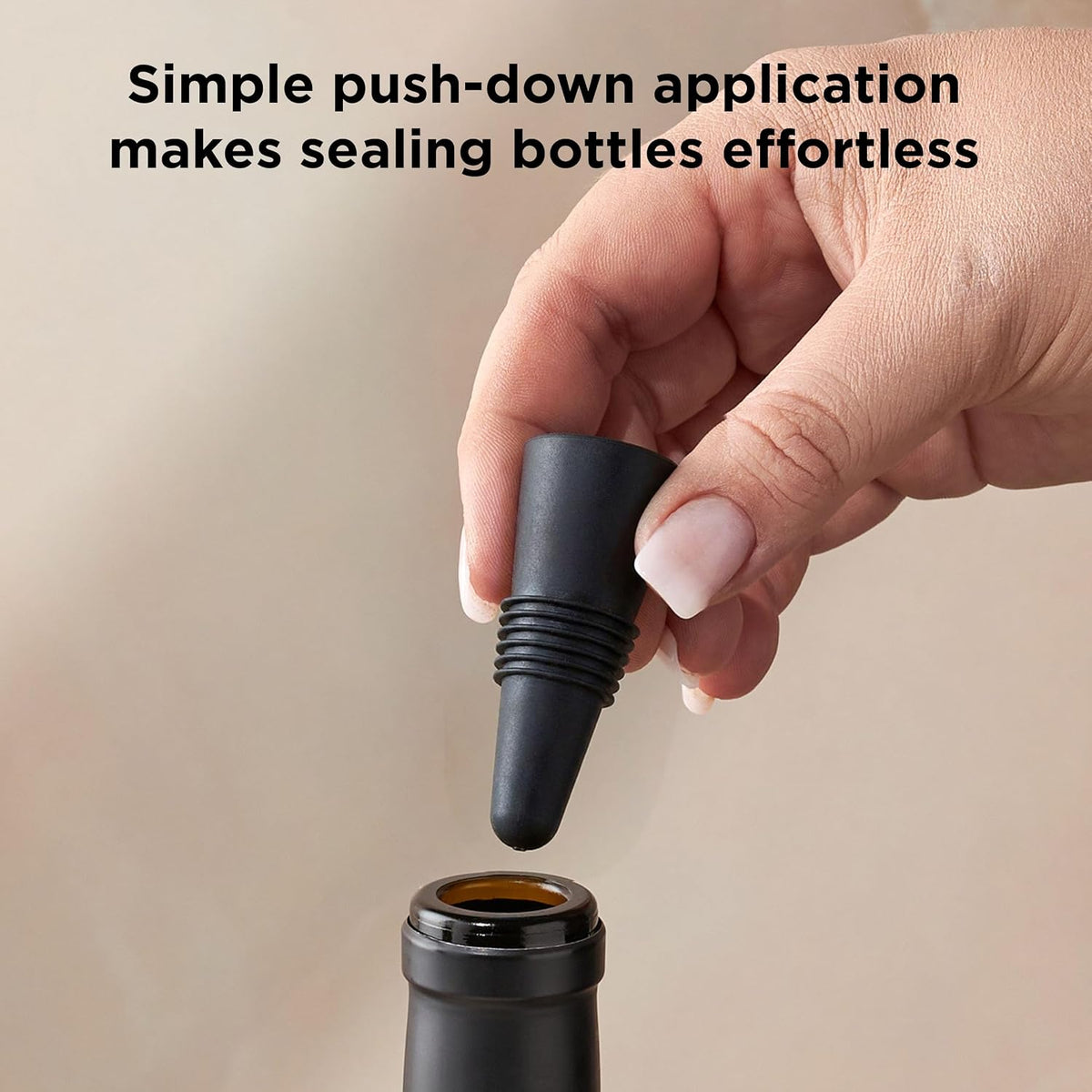 Rabbit W6121 Bottle Stoppers Set of 4, Multicolor Wine Bottle Caps to Preserve Freshness, Stylish and Durable, Perfect for Parties and Gifts
